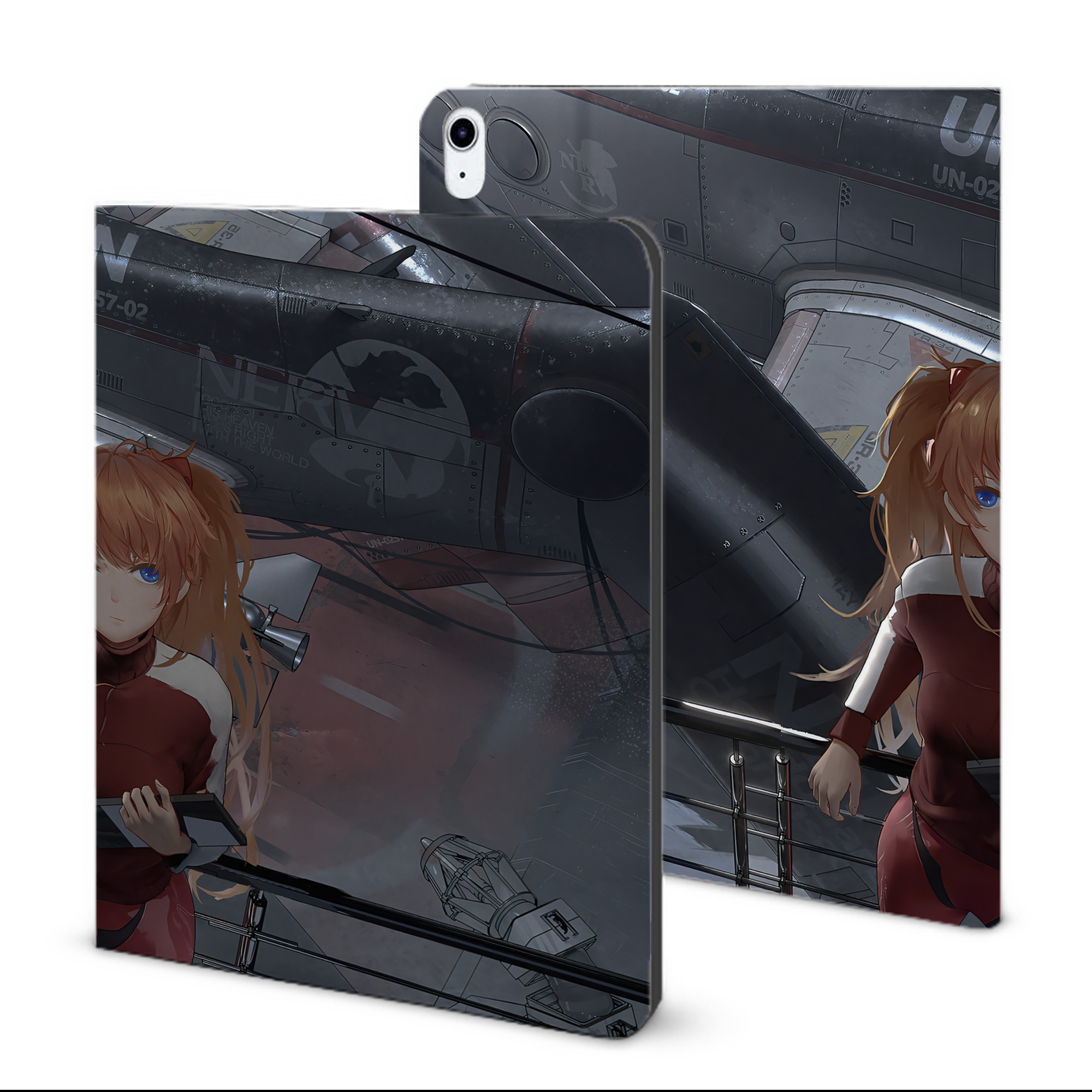 （画像用） EVA 新世紀エヴァンゲリオン IPad ケース ブック型 PUレザー TPU 耐衝撃 軽量 薄型 ペン収納なし 全面保護 IPad 各モデル対応